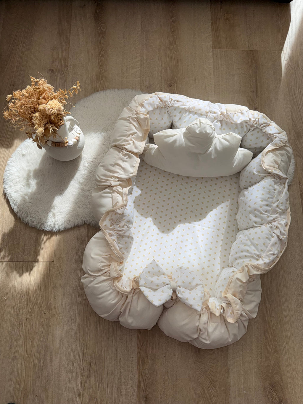 Nid Cocon Bébé 2-en-1 – Cocon & Tapis d’Éveil
