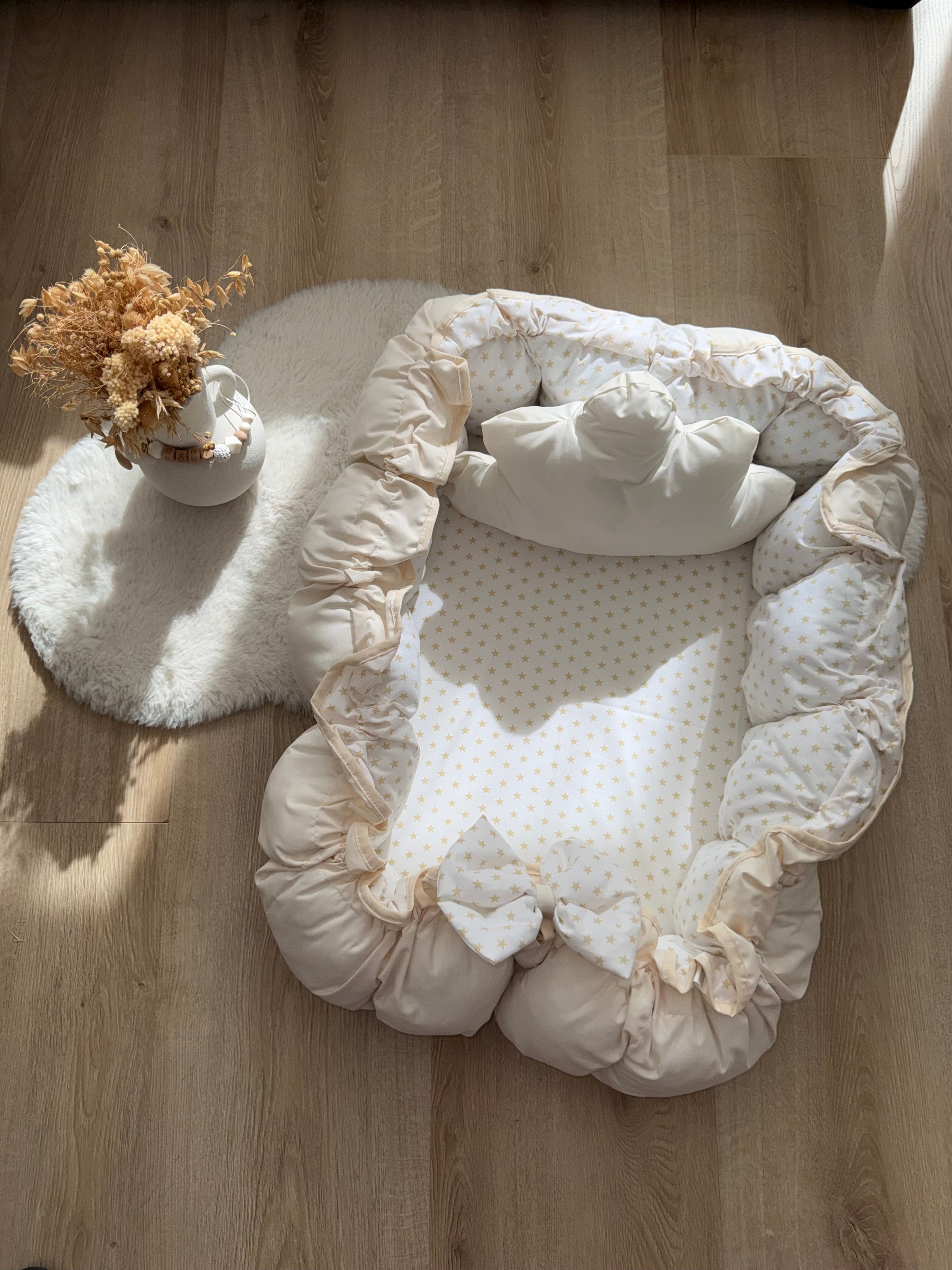 Nid Cocon Bébé 2-en-1 – Cocon & Tapis d’Éveil