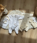 Ensemble naissance personnalisé en velours 5 pièces